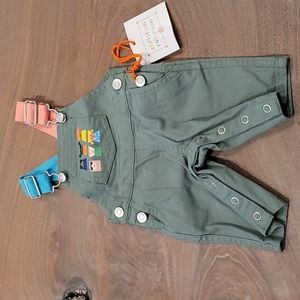 Brand New! Christian Robinson Baby Overalls Olive Green